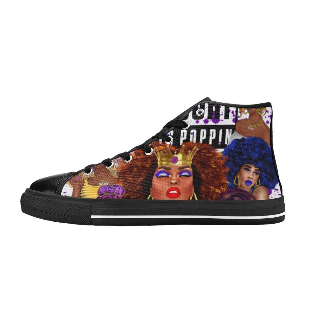 Melanin Advisory Always Poppin High Top Tennis Shoes